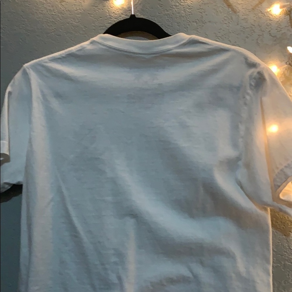 White tee shirt, embroidered cherry, - Picture 4 of 5
